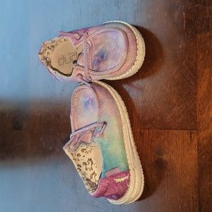 Real HEYDUDE, toddler size K7, mermaid colorunicorn inside